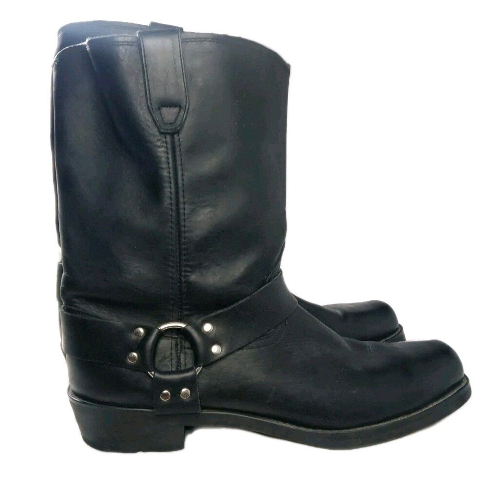 Dingo Dean Harness Boots Men's Size 16 D Black Leather 11-inch DI19057